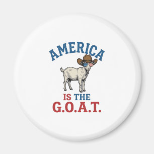 Amerika ist das G.O.A.T patriotisches Ziegen Cowbo Magnet