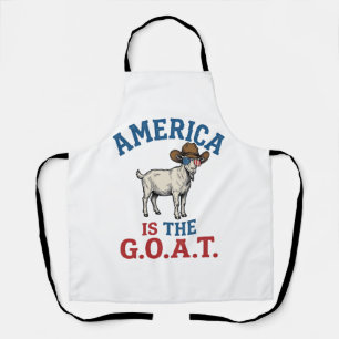 Amerika ist das G.O.A.T patriotisches Ziegen Cowbo Schürze