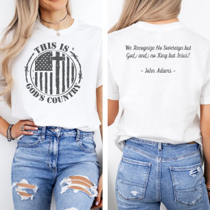 Amerika ist das Land der Götter John Adams Zitat T-Shirt