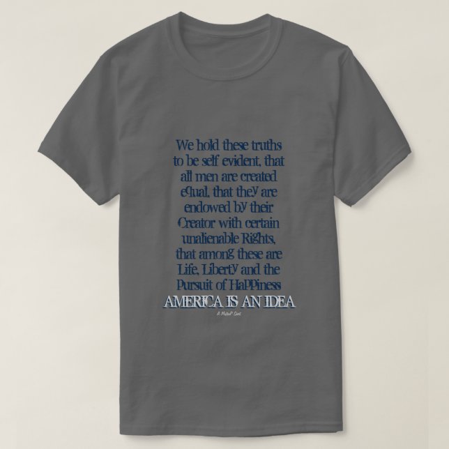 Amerika ist eine Idee - ein MisterP-Shirt T-Shirt (Design vorne)