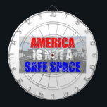 Amerika ist kein sicherer Ort Dartscheibe<br><div class="desc">Geh irgendwo anders deinen "sicheren Platz" finden. In Amerika geht es um Redefreiheit!</div>