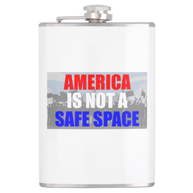 Amerika ist kein sicherer Ort Flachmann (Vorderseite)