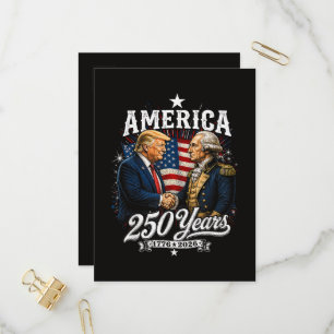 Amerika-Jubiläum 250. Trump Washington Einladungspostkarte