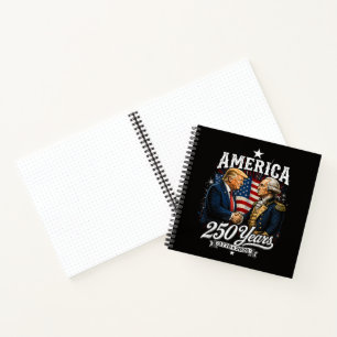 Amerika-Jubiläum 250. Trump Washington Notizbuch