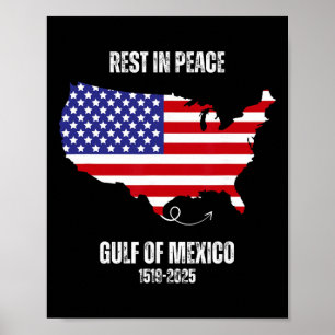 Amerika Karte Golf von Mexiko Präsident Golf von U Poster
