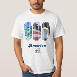 Amerika & Katzen-Design T-Shirt