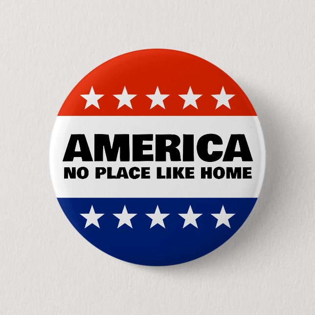 Amerika, Keine Heimat wie Zuhause-Taste Button (Vorderseite)