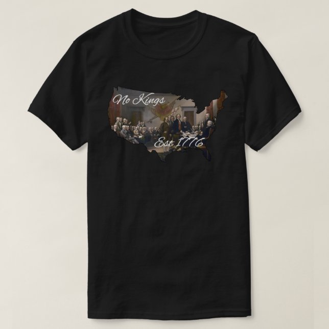 Amerika keine Könige Est 1776 T-Shirt (Design vorne)