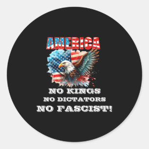 Amerika Keine Könige Keine Diktatoren Kein Faschis Runder Aufkleber