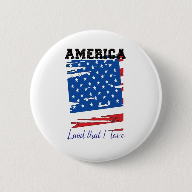 Amerika, Land, das ich Liebe habe Button (Vorderseite)