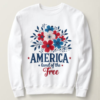 Amerika Land der Freien - Rot Weiß und Blau Sweatshirt