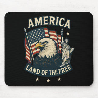 Amerika Land der Freien USA-Flagge 4. Juli  Mousepad