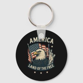 Amerika Land der Freien USA-Flagge 4. Juli  Schlüsselanhänger