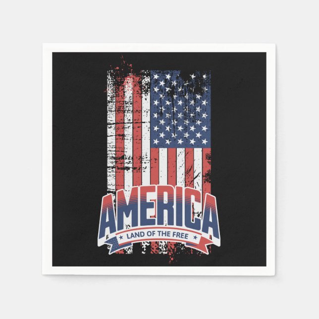 Amerika - Land der Freiheit Serviette (Vorderseite)