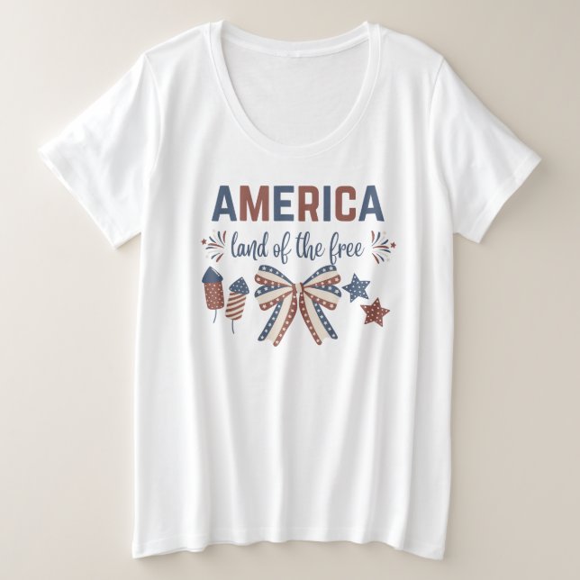 Amerika - Land des T-Shirts der freien Frau (Design vorne)