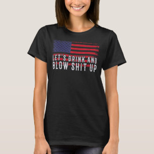 Amerika Lasse uns Drink Beer US-Flagge 4. T-Shirt