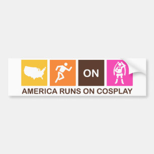 Amerika-Läufe auf Cosplay Autoaufkleber