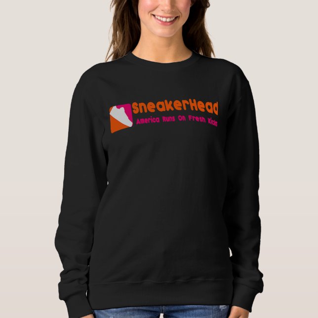 Amerika läuft auf Fresh Kicks SneakerHead Sweatshirt (Vorderseite)