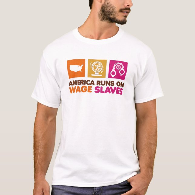 Amerika läuft auf T-Shirt (Vorderseite)