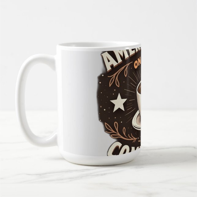 Amerika läuft mit Kaffee und Beschwerden Kaffeetasse (Links)