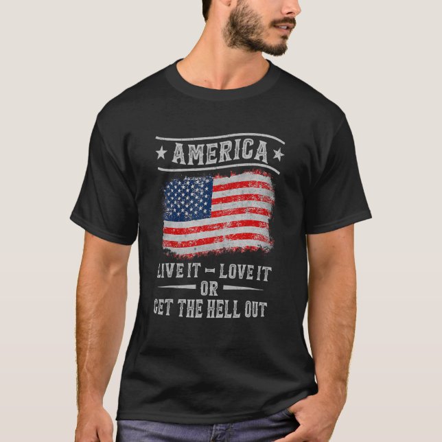 Amerika lebt es Liebe oder holt es aus dem 4. T-Shirt (Vorderseite)