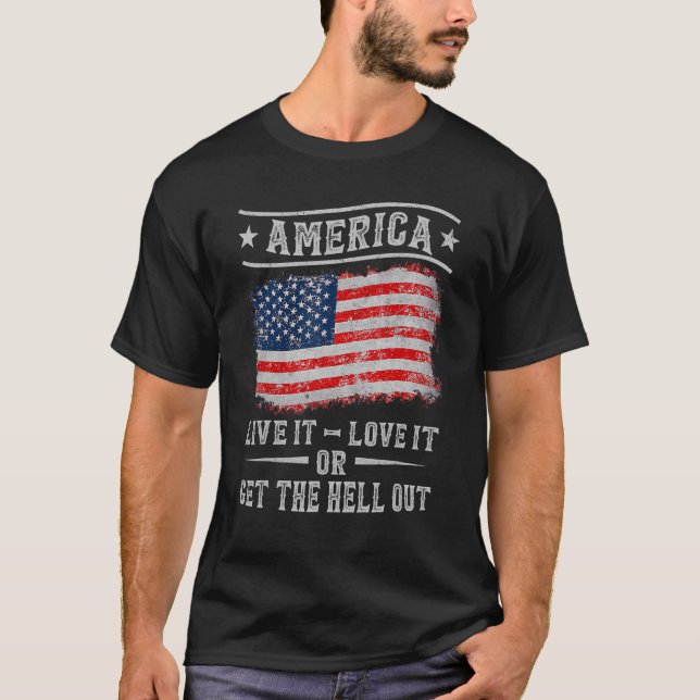 Amerika lebt es Liebe oder holt es aus dem 4. T-Shirt (Vorderseite)