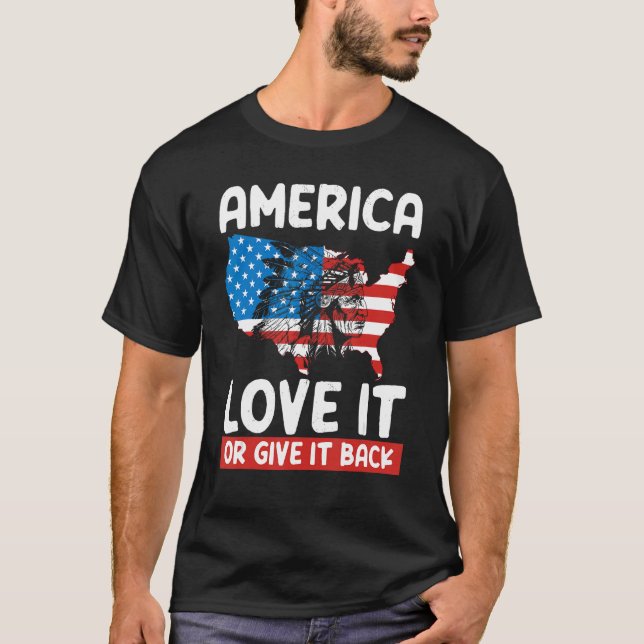 Amerika Liebe es oder gibt es zurück zu den amerik T-Shirt (Vorderseite)