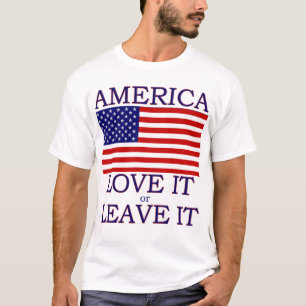 Amerika Liebe es oder Verlasse es Flag Mens T - Sh T-Shirt