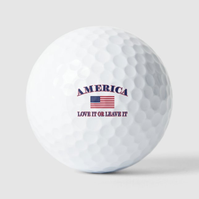 Amerika Liebe es oder verlasse es Golfball (Vorderseite)