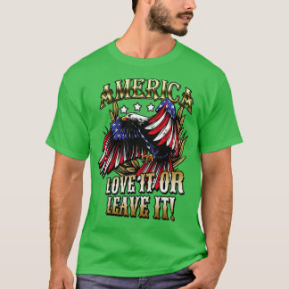 Amerika Liebe es oder Verlasse es Patriotic Eagle T-Shirt