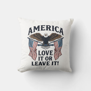 Amerika Liebe Es Oder Verlasse Es Patriotischer Ad Kissen