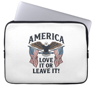 Amerika Liebe Es Oder Verlasse Es Patriotischer Ad Laptopschutzhülle