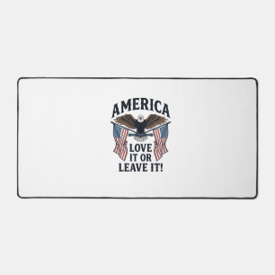Amerika Liebe Es Oder Verlasse Es Patriotischer Ad Schreibtischunterlage