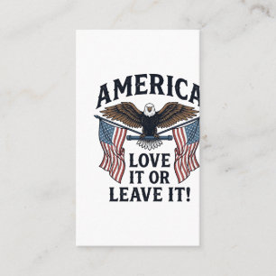 Amerika Liebe Es Oder Verlasse Es Patriotischer Ad Visitenkarte