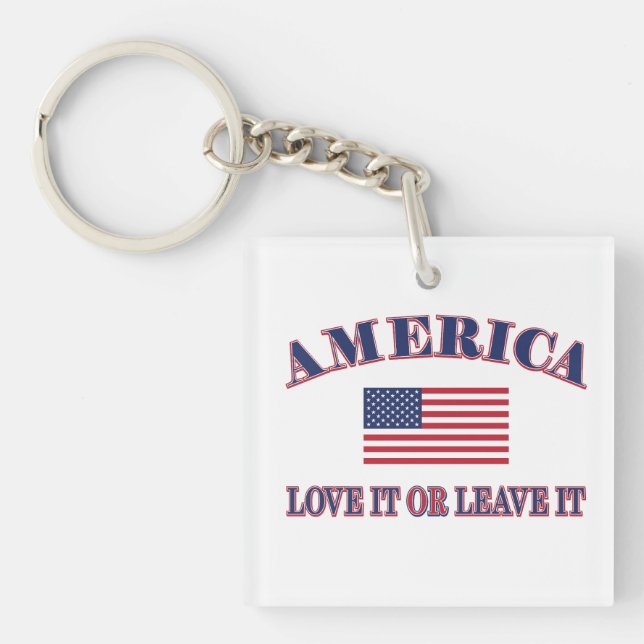 Amerika Liebe es oder verlasse es Schlüsselanhänger (Vorderseite)