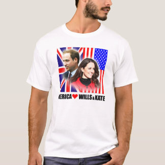 Amerika-Liebe-Prinz William u. Kate Shirt
