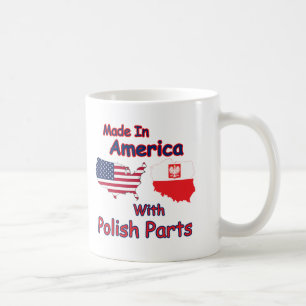 Amerika mit polnischen Teilen Tasse