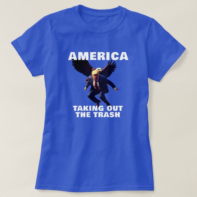 Amerika nimmt Trump-Müll aus T-Shirt (Design vorne)