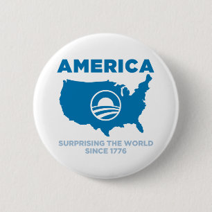 Amerika Obama Button