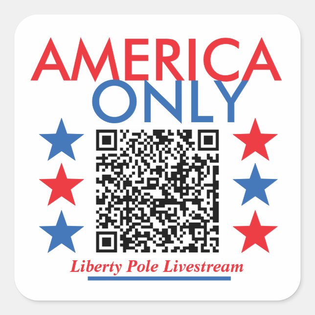 Amerika Only - Version 01 Quadratischer Aufkleber (Vorderseite)