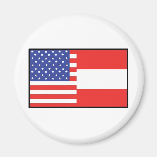 Amerika Österreich Magnet (Vorne)