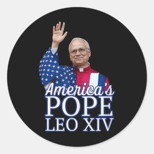 Amerika Papst Leo Xiv Erster amerikanischer Papst Runder Aufkleber