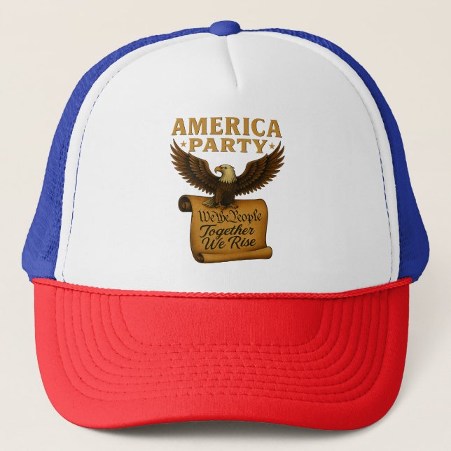 Amerika Party Truckerkappe (Vorderseite)
