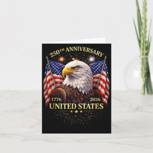 Amerika Patriotisch 250 Jahre Jubiläum USA Adler Karte