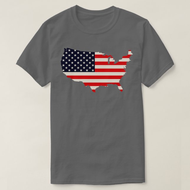 Amerika - Patriotische Flagge T-Shirt (Design vorne)
