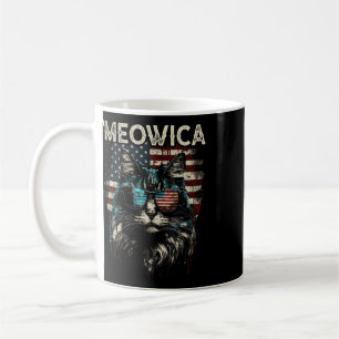 Amerika patriotische Maine Coon Katze Kaffeetasse