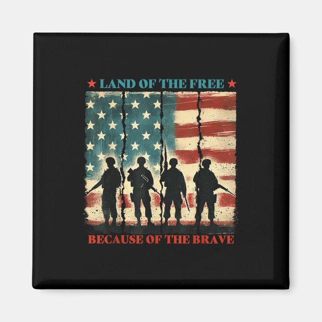 Amerika Patriotisches Militärland der freien Ämter Magnet (Vorne)