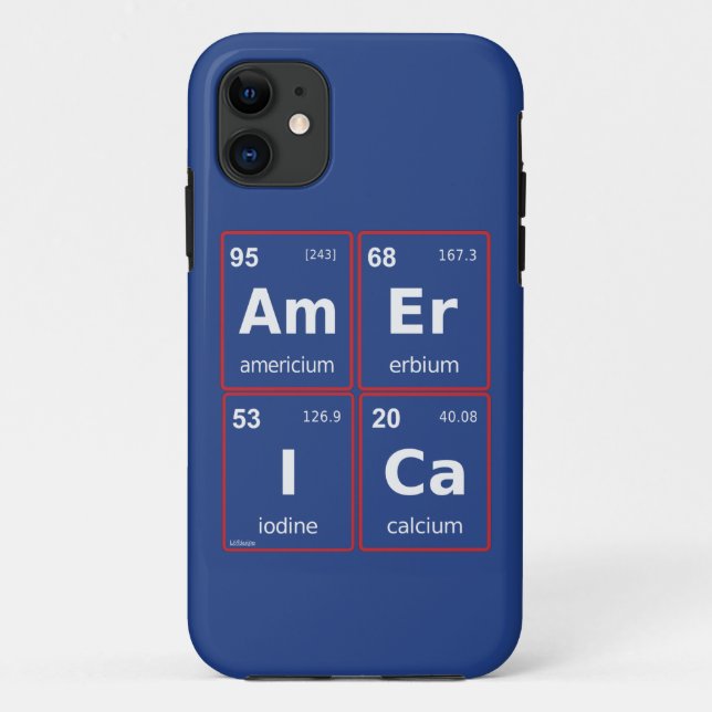 AMERIKA-Periodenquadrat Case-Mate iPhone Hülle (Rückseite)