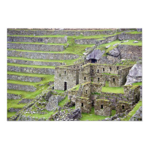 Amerika, Peru, Machu PIchu. Die alten 2 Fotodruck