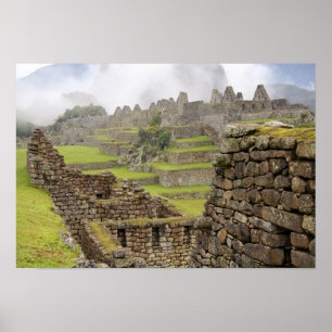 Amerika, Peru, Machu PIchu. Die Antike Poster